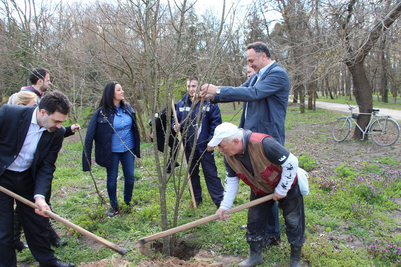 Министър Павлова се включи в инициатива за залесяване
