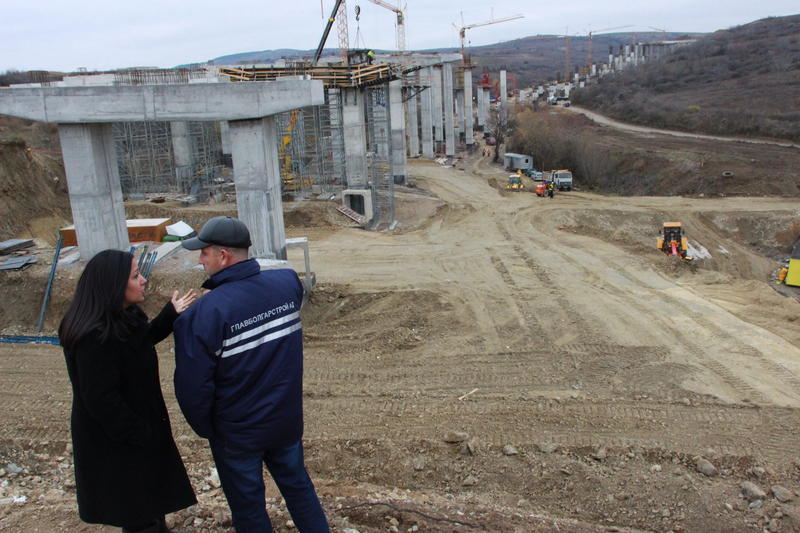 Министър Павлова инспектира ЛОТ 2 на АМ „Струма“ - 8