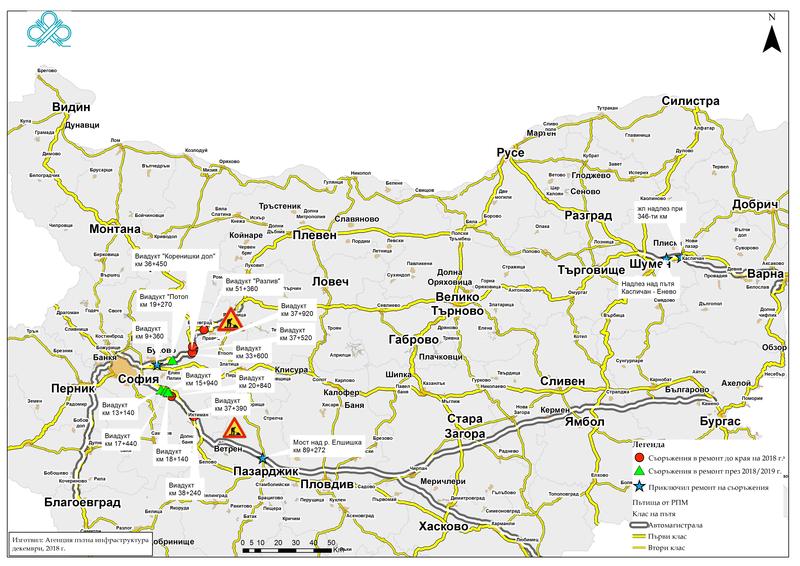 17 виадукта на „Хемус“ и „Тракия“ се ремонтират с над 143 млн. лв. /карта/