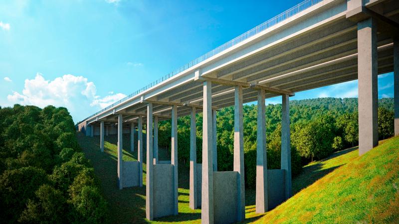 Виадукт при км 363+600 на лот 3.1 от АМ „Струма“