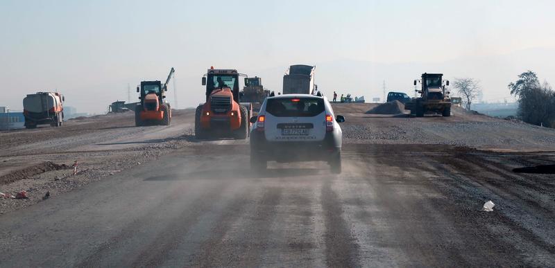 Премиерът Бойко Борисов  и министър Лиляна Павлова инспектираха строителството на Северната скоростна тангента - 10
