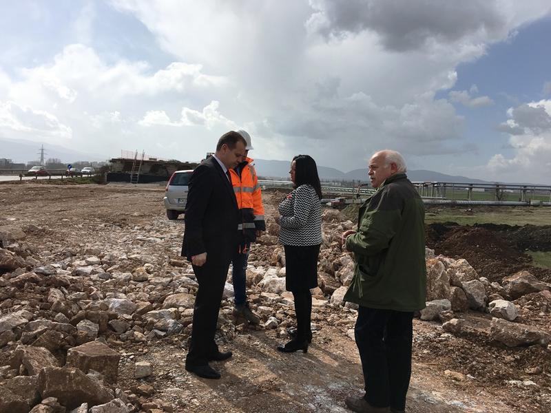 Министър Лиляна Павлова и инж. Лазар Лазаров инспектираха строителството на Участък 2 от Западната дъга на Софийски околовръстен път и Северната скоростна тангента - 1