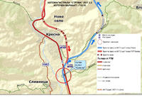 В защитените зони, през които ще преминава трасето на АМ „Струма“ през Кресненското дефиле, ще са забранени осветени билбордове