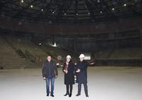  Лиляна Павлова огледа строителството на спортната зала в Русе  