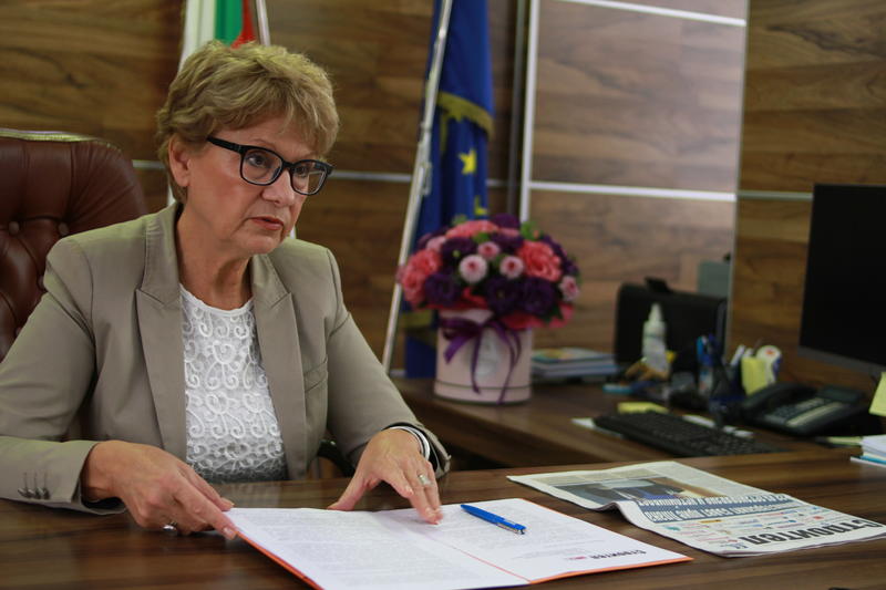 Министър Виолета Комитова пред в. 